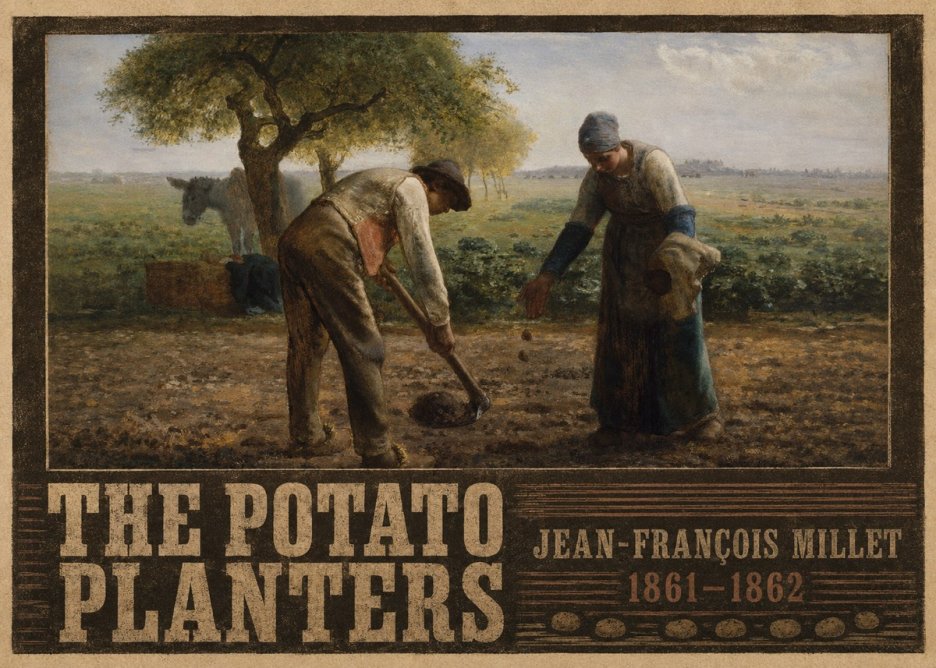 Jean-François Millet The Potato Planters No4 - Póster