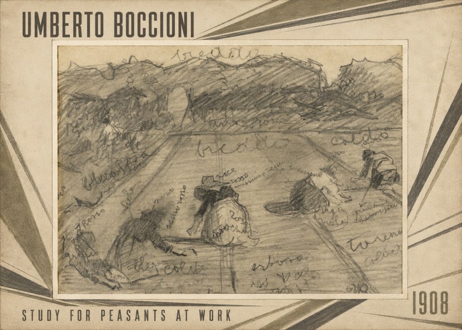 Umberto Boccioni Study for Peasants at Work No2 - Póster