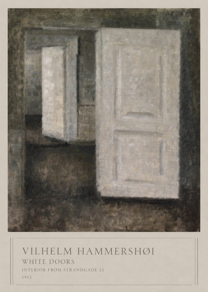 Vilhelm Hammershøi White Doors No1 - Póster