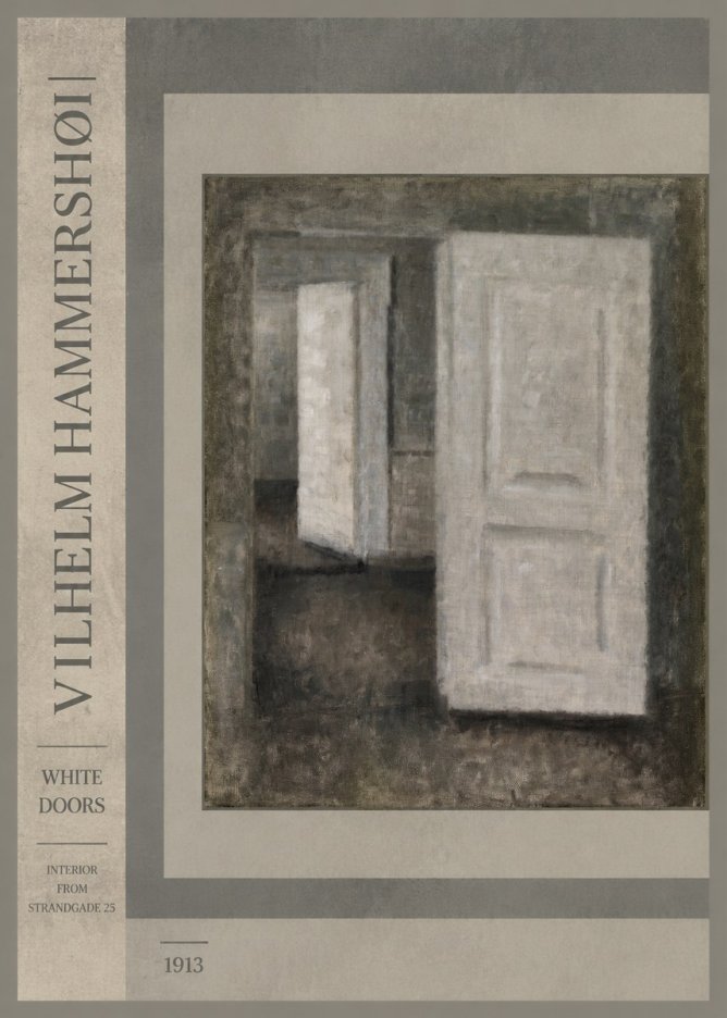 Vilhelm Hammershøi White Doors No2 - Póster