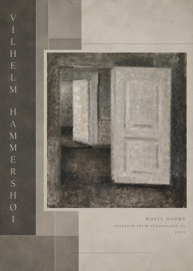 Vilhelm Hammershøi White Doors No3 - Póster