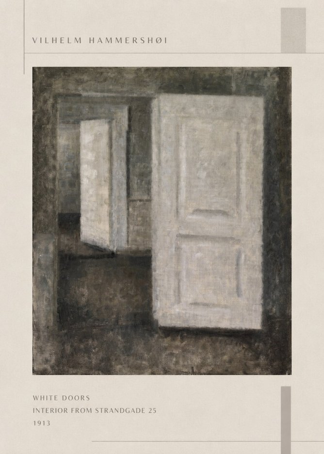 Vilhelm Hammershøi White Doors No5 - Póster
