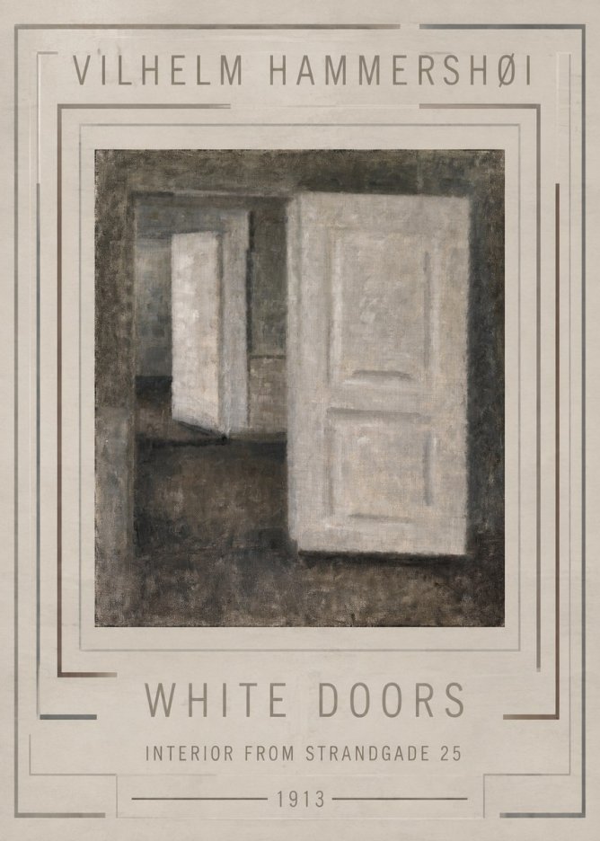 Vilhelm Hammershøi White Doors No6 - Póster