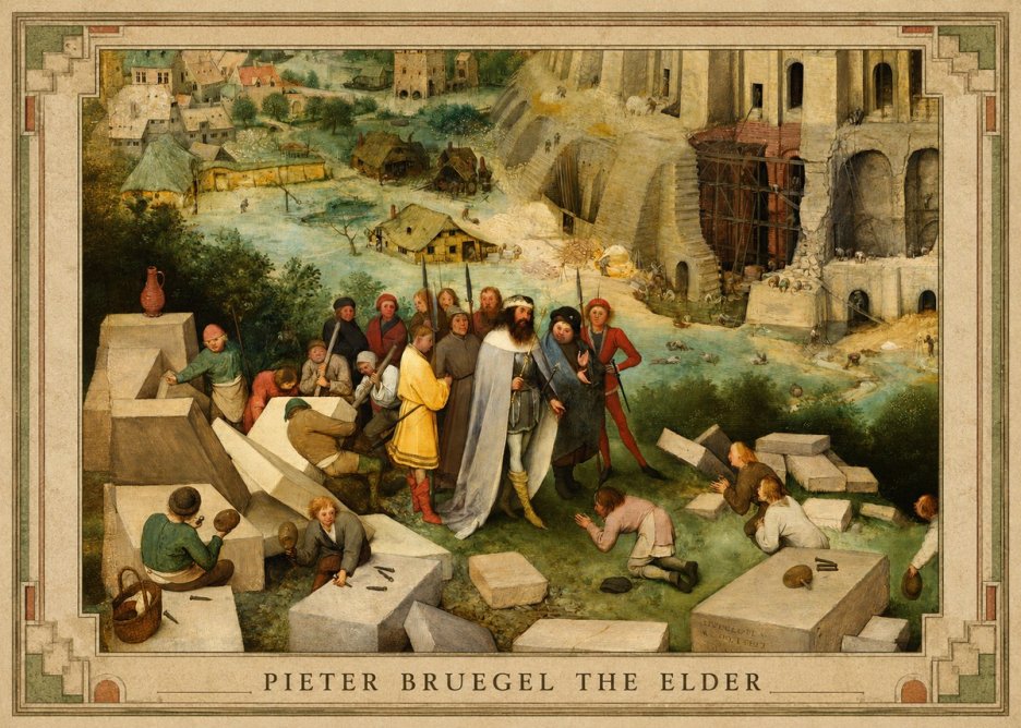 Pieter Bruegel The Tower of Babel XIV No1 - Póster