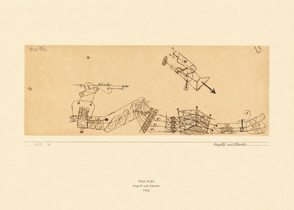 Paul Klee Angriff Und Abwehr No4 - Póster