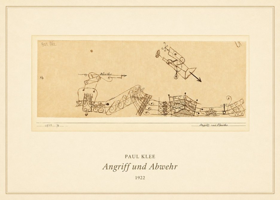 Paul Klee Angriff Und Abwehr No5 - Póster