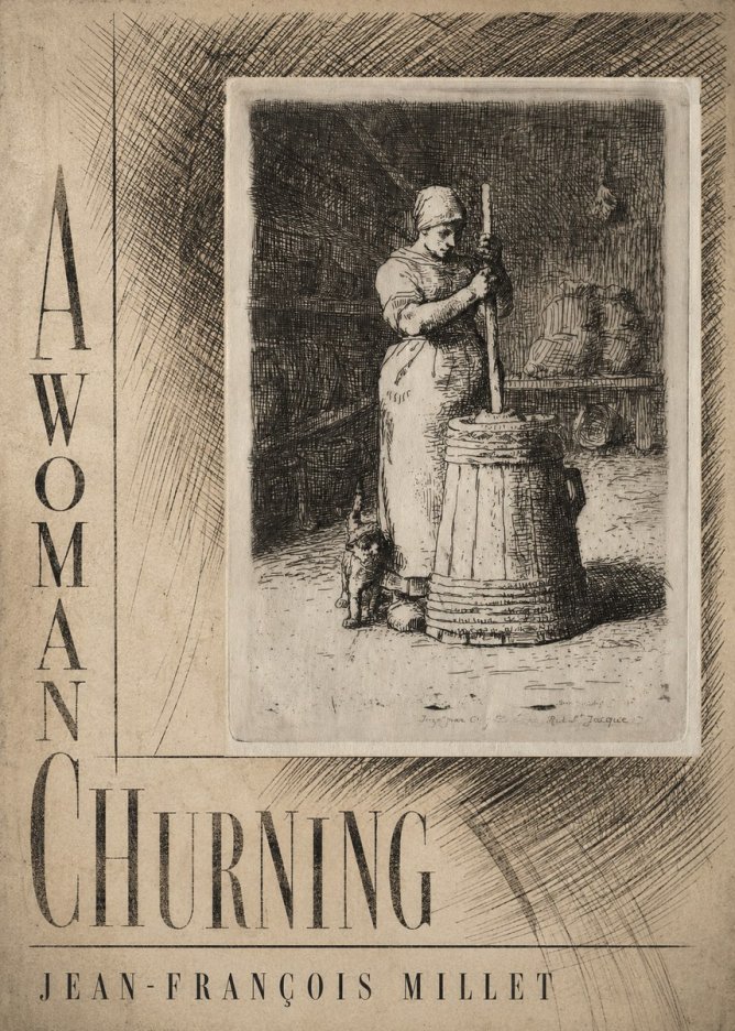 Jean-François Millet A Woman Churning No5 - Póster