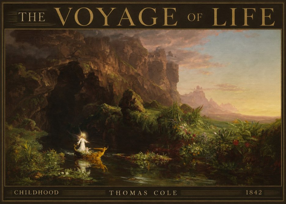 Thomas Cole The Voyage of Life: Childhood IV No4 - Póster