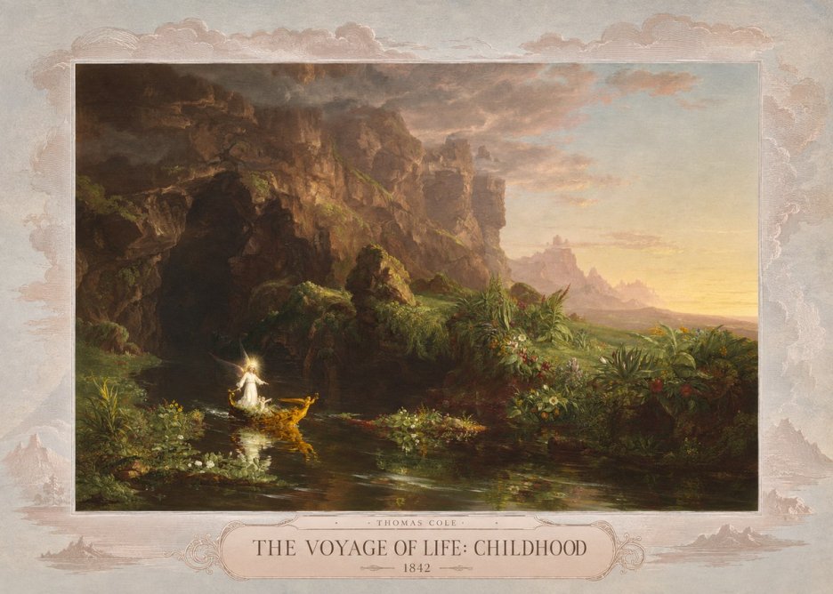 Thomas Cole The Voyage of Life: Childhood IV No5 - Póster