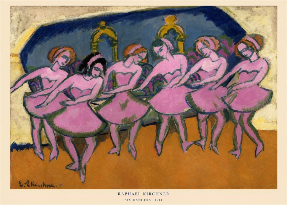 Raphael Kirchner Six Dancers No5 - Póster