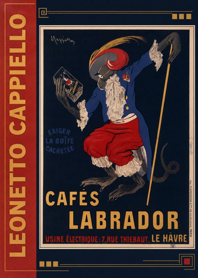 Leonetto Cappiello Cafés Labrador No2 - Póster