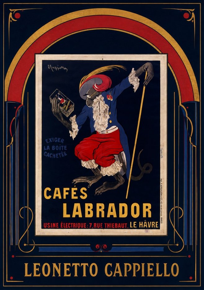 Leonetto Cappiello Cafés Labrador No6 - Póster