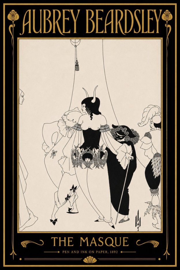 Aubrey Beardsley The Masque No6 - Póster