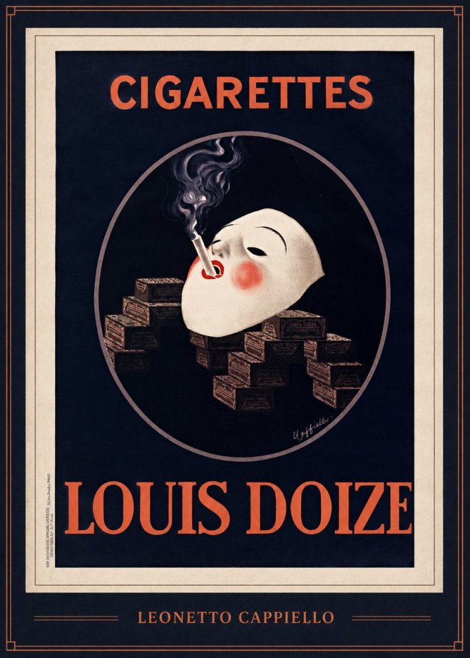 Leonetto Cappiello Cigarettes Louis Doize No1 - Póster