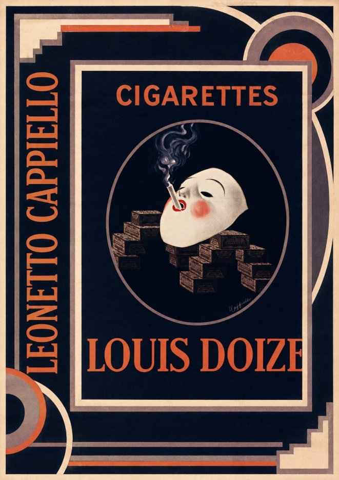 Leonetto Cappiello Cigarettes Louis Doize No2 - Póster