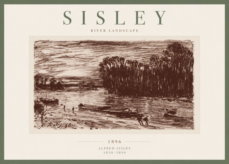 Sisley River Landscape No2 - Póster