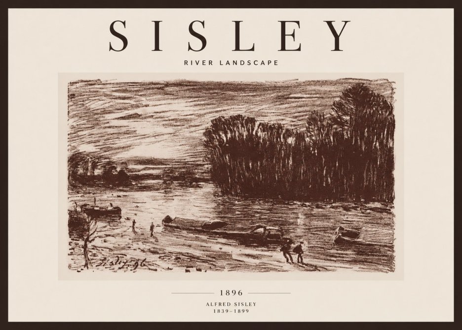Sisley River Landscape No3 - Póster