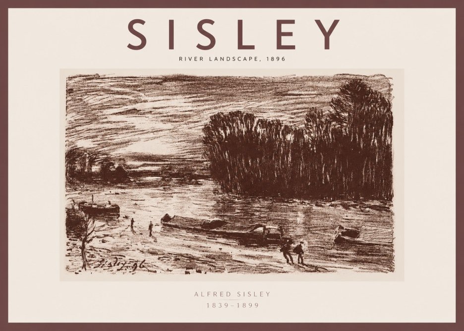 Sisley River Landscape No4 - Póster