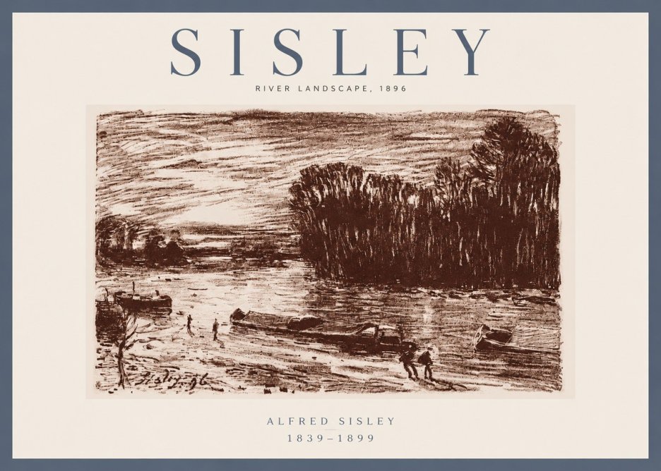 Sisley River Landscape No5 - Póster
