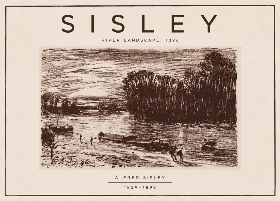 Sisley River Landscape No6 - Póster
