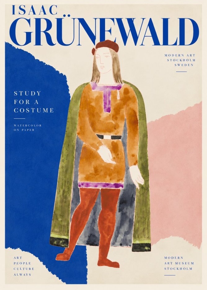 Isaac Grünewald Study for a Costume Design No4 - Póster