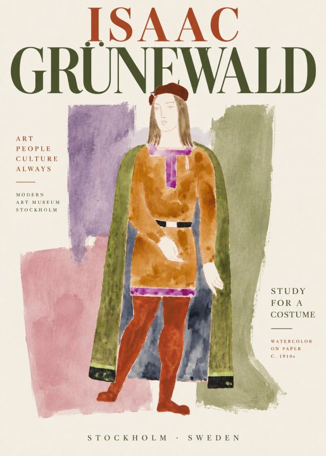 Isaac Grünewald Study for a Costume Design No5 - Póster