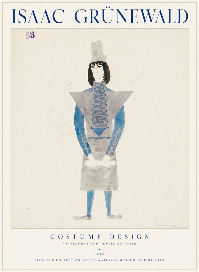 Isaac Grünewald Costume Design X No1 - Póster