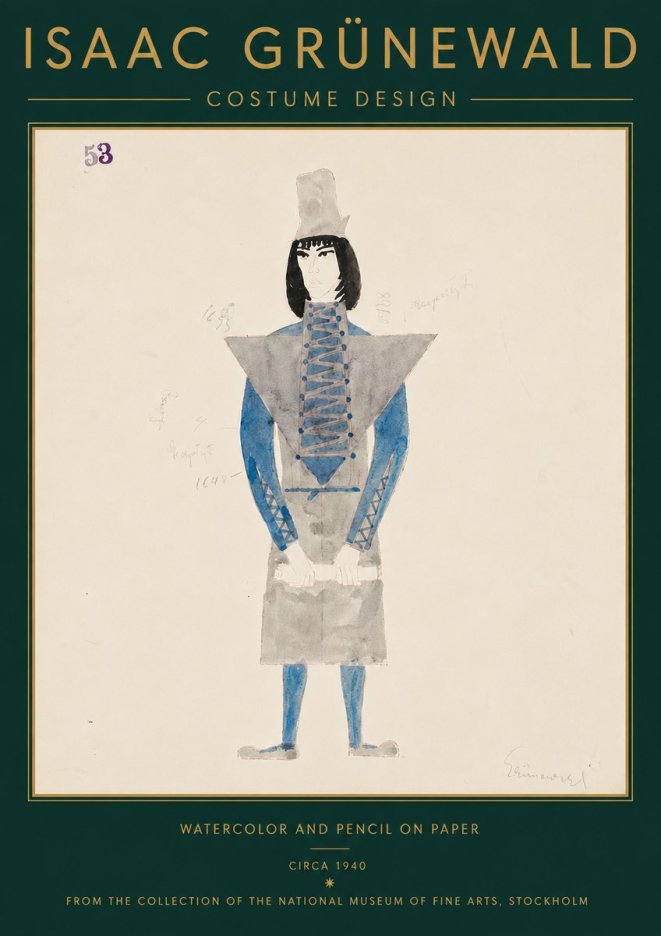 Isaac Grünewald Costume Design X No4 - Póster