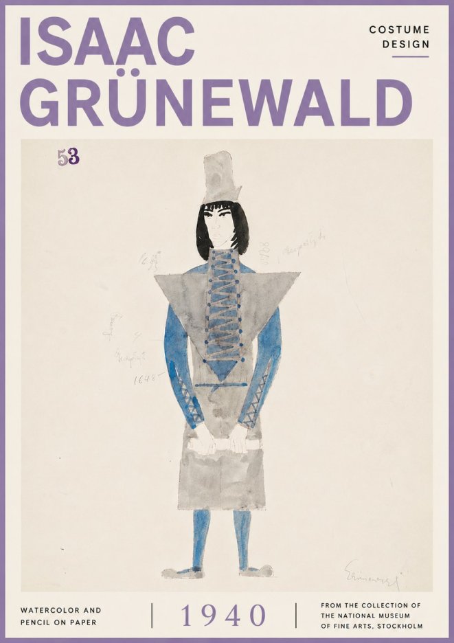 Isaac Grünewald Costume Design X No6 - Póster