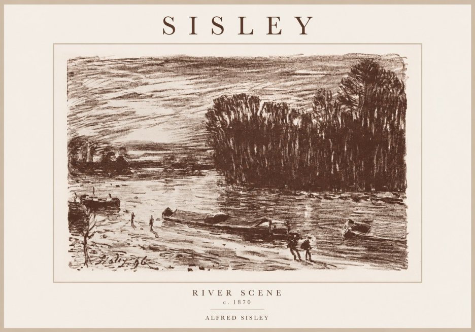 Sisley River Scene No1 - Póster