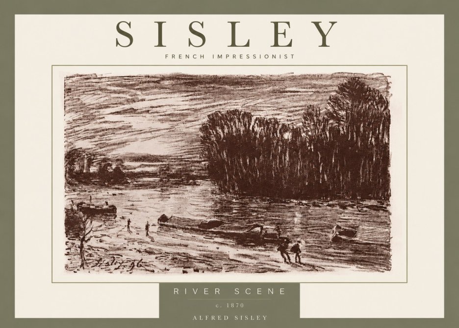 Sisley River Scene No6 - Póster