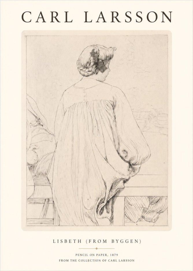 Carl Larsson Lisbeth (from Byggen) No1 - Póster
