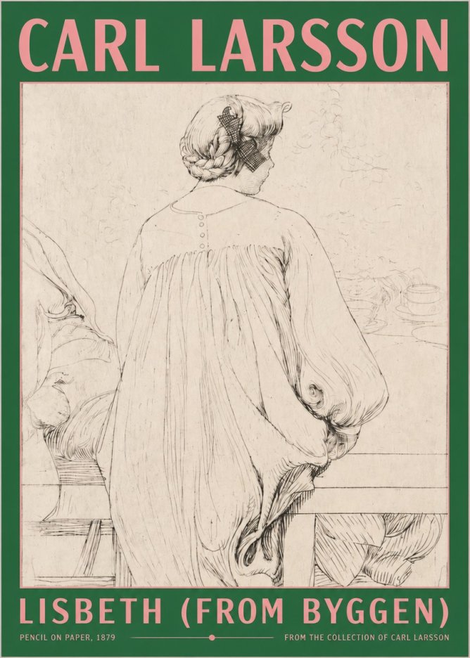 Carl Larsson Lisbeth (from Byggen) No2 - Póster