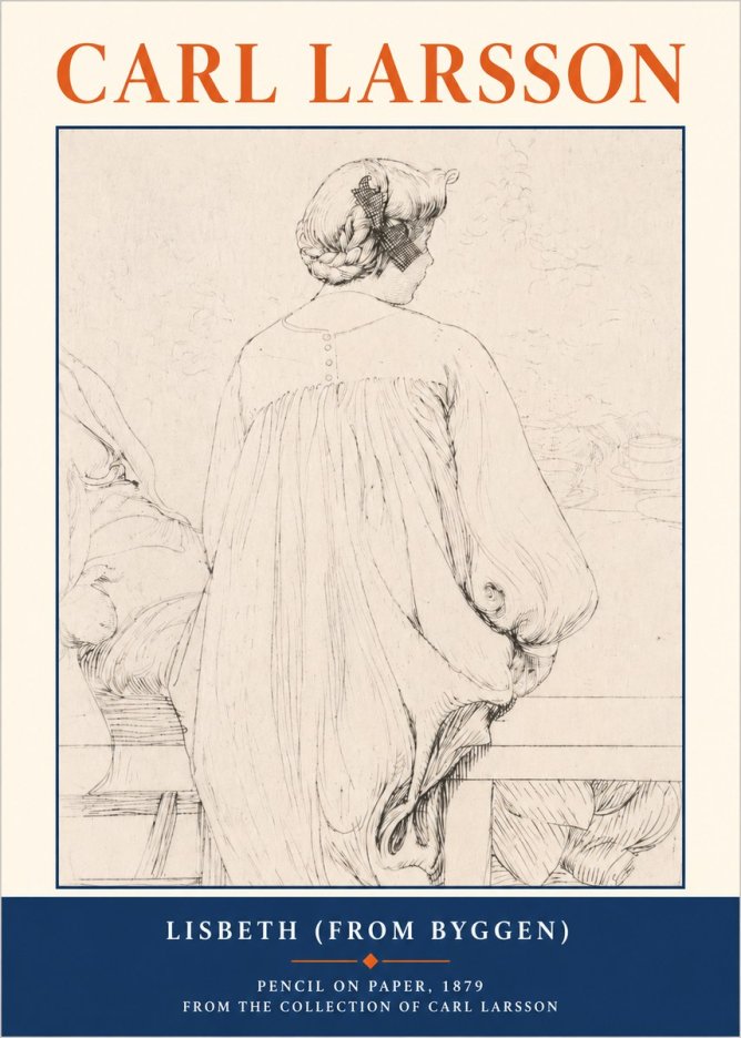 Carl Larsson Lisbeth (from Byggen) No3 - Póster