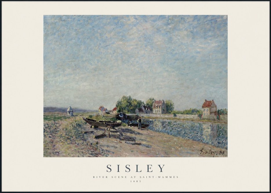 Sisley River Scene at Saint-mammès No1 - Póster
