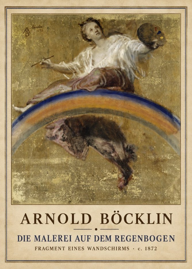 Arnold Böcklin Die Malerei Auf Dem Regenbogen No1 - Póster