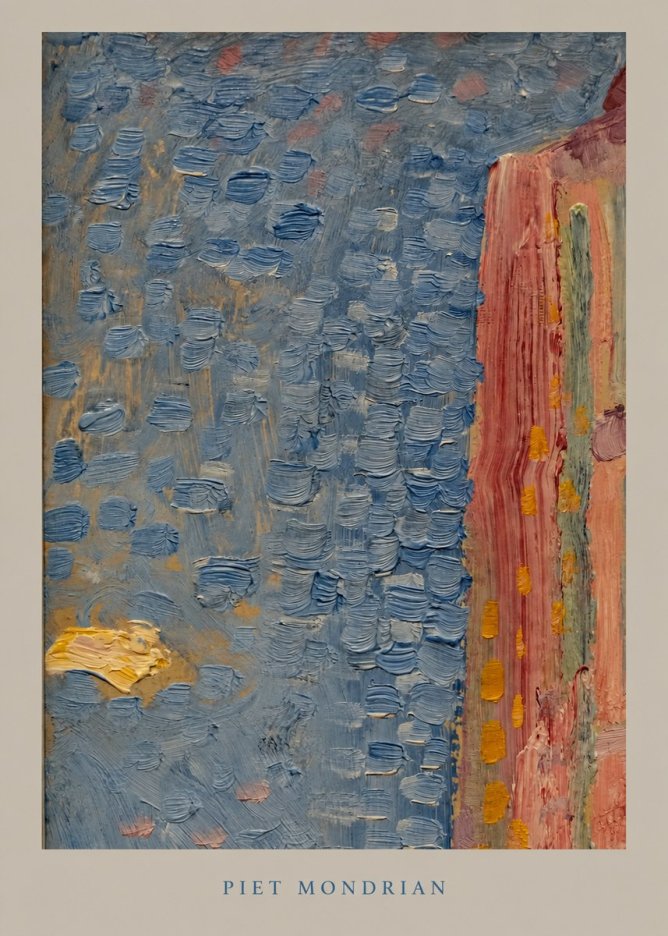 Piet Mondrian Façade in Sunlight No6 - Póster
