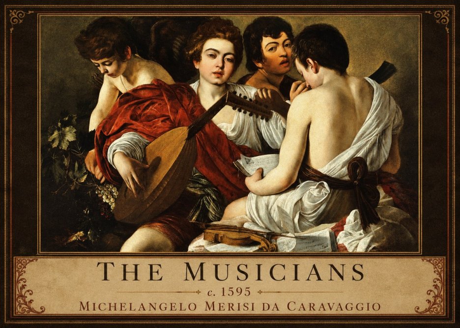 Michelangelo Merisi da Caravaggio The Musicians I No1 - Póster
