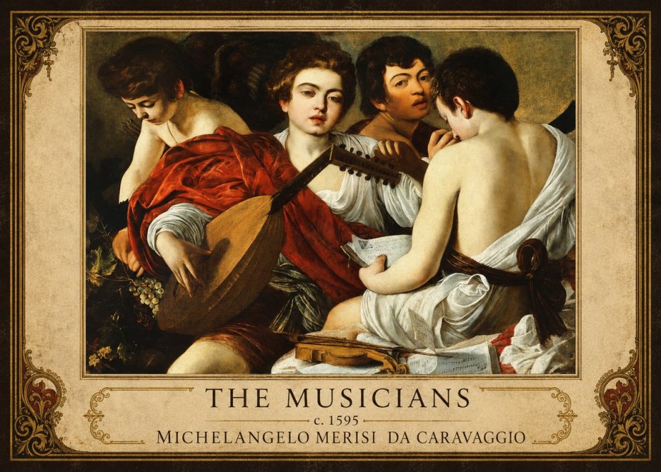 Michelangelo Merisi da Caravaggio The Musicians I No6 - Póster