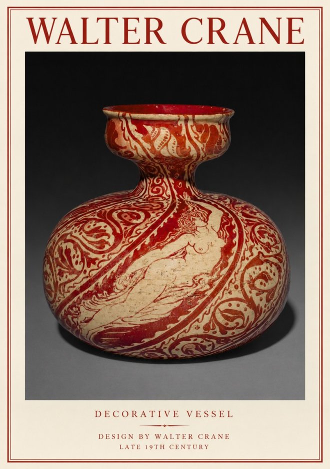 Walter Crane Decorative Vessel No1 - Póster