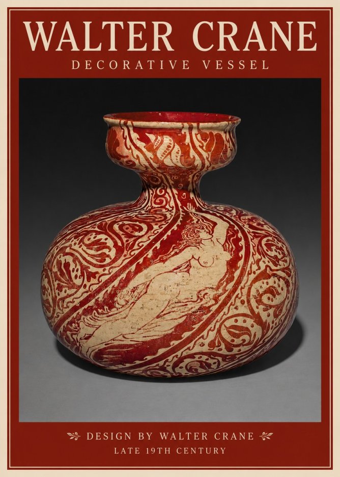 Walter Crane Decorative Vessel No2 - Póster