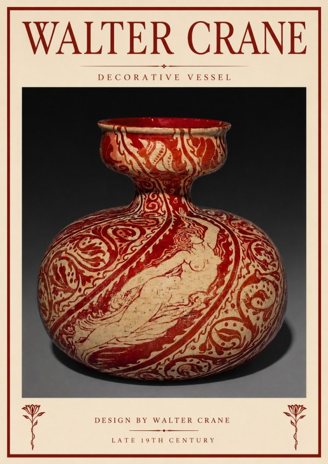Walter Crane Decorative Vessel No3 - Póster