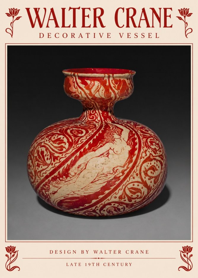 Walter Crane Decorative Vessel No5 - Póster