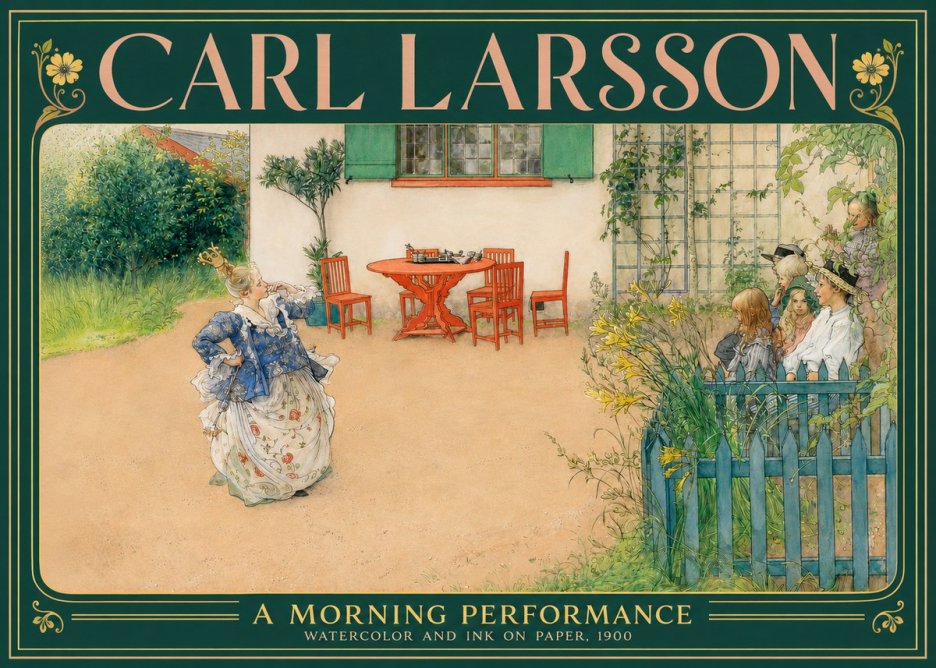 Carl Larsson A Morning Performance No3 - Póster