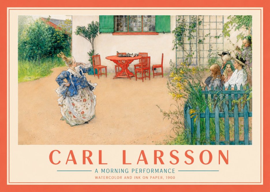 Carl Larsson A Morning Performance No4 - Póster