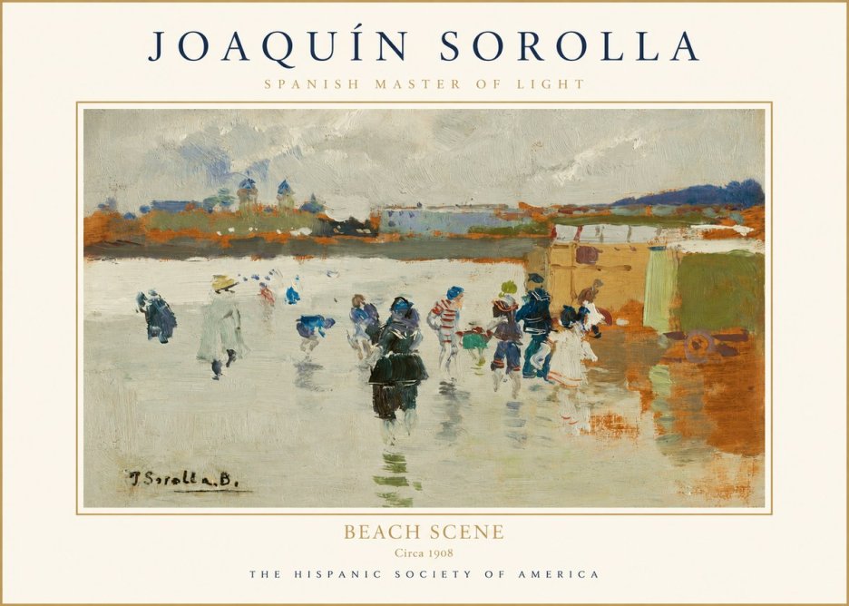 Sorolla Beach Scene No1 - Póster