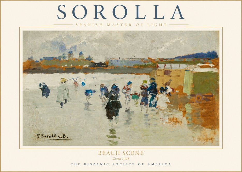Sorolla Beach Scene No2 - Póster