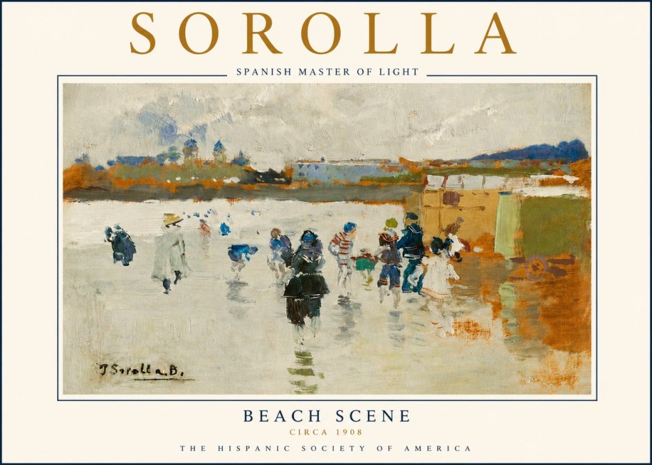 Sorolla Beach Scene No5 - Póster