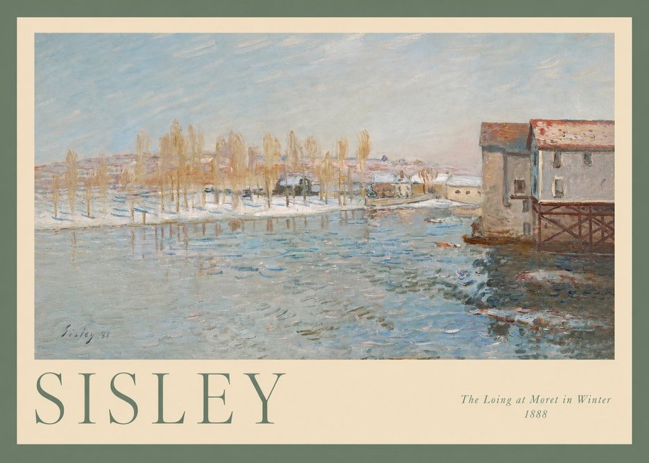 Sisley The Loing at Moret in Winter No2 - Póster