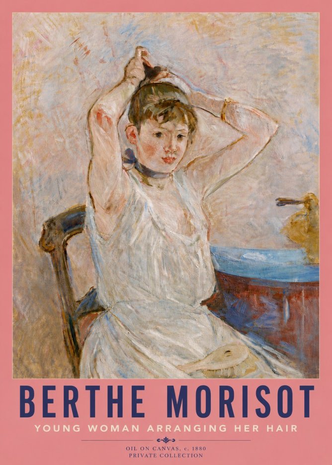 Berthe Morisot Young Woman Arranging Her Hair No5 - Póster